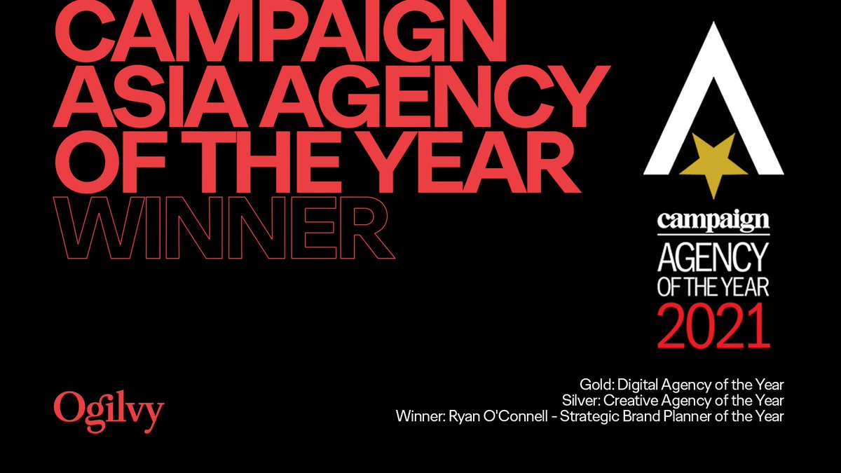 We're proud to have been recognised at this year’s <a href="/CampaignAsia/">Campaign Asia</a> Agency of the Year Awards, taking home Gold for Digital Agency &amp; Silver for Creative Agency of the Year in Australia.

And congrats to our Sydney CSO, Ryan O'Connell for winning Strategic Brand Planner of the Year.