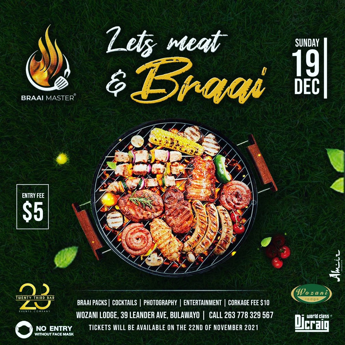 braaimaster_263's tweet photo. We have 3 more tickets to give away.  
Please stay tuned to our TL 
#BraaiMaster 
#TshisaNyama 
#Amawoso 

"Let's meat and braai..." https://t.co/9mfWwn9rRY