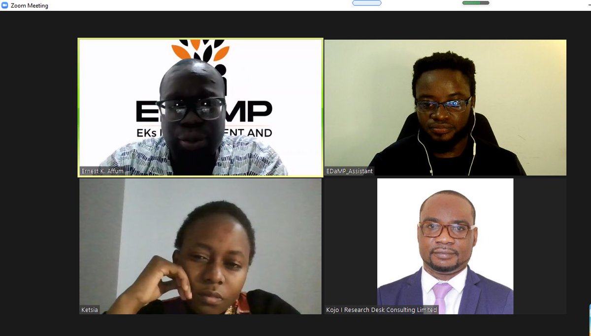 Ketsia502's tweet photo. Last academic training in writing.

  Yesterday, Dr. Ernest explored some research guides:
  - how do you approach the research project,
  - how to best write your subject, etc.

  The session will continue this evening at 8 p.m. with our wonderful master's students from Ghana 🇬🇭 https://t.co/oIMxJ707eN
