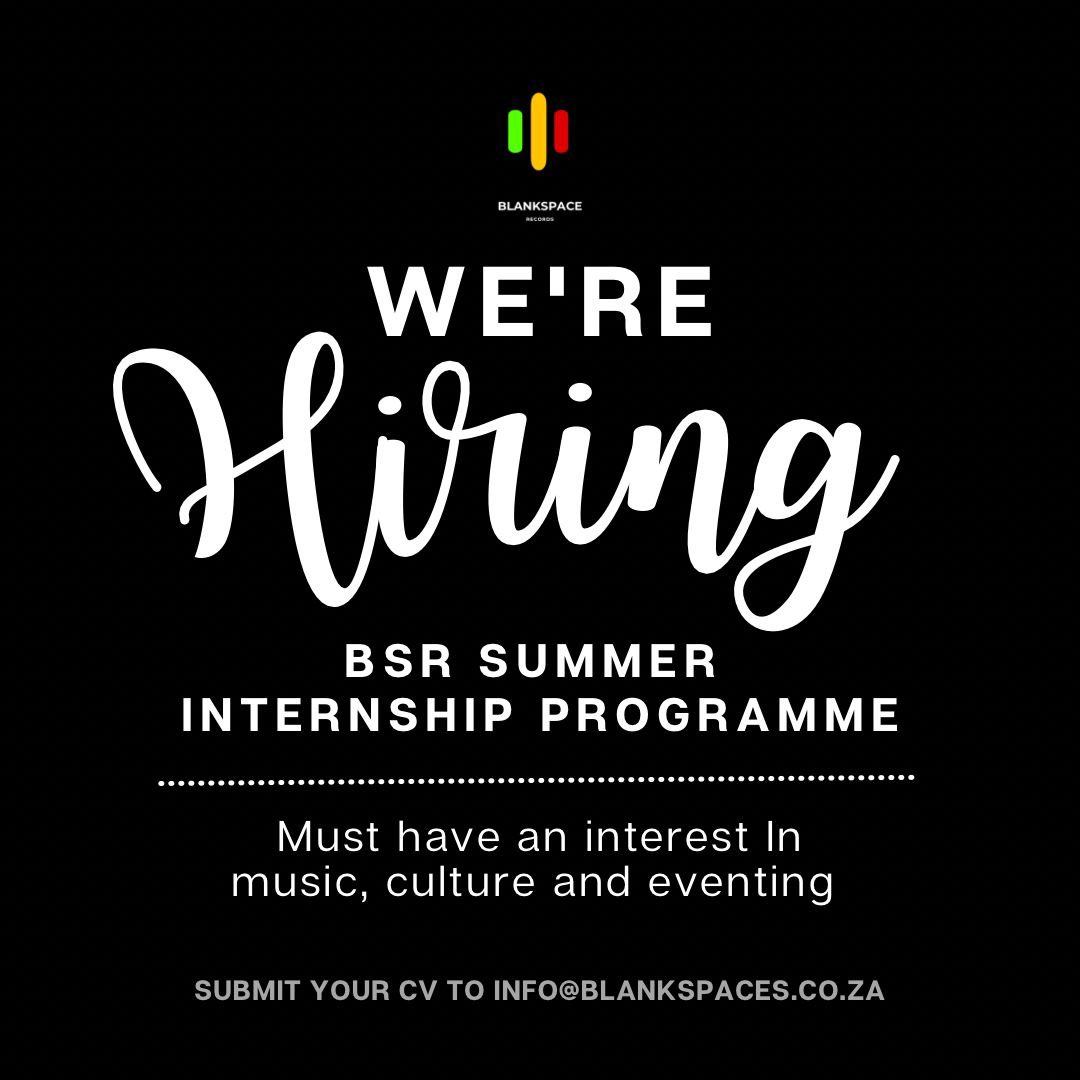 bsrafrica's tweet photo. ‼️‼️BSR SUMMER INTERNSHIP PROGRAMME ‼️‼️

Submit your cv to info@blankspaces.co.za https://t.co/KD3SYXzIji