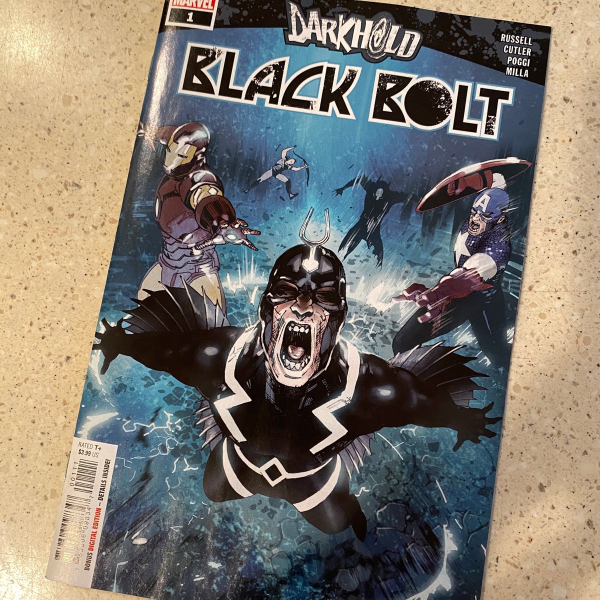 Really enjoying the Darkhold series from <a href="/Marvel/">Marvel Entertainment</a> Just finished Black Bolt 1 and it was really twisty and turny. Almost has a M. Night Shyamalan ending vibe to it too. Check it out! <a href="/Manruss/">Mark Russell</a> <a href="/davidjcutler/">David Cutler</a> #comics #darkhold #marvel #blackbolt #avengers #comicbooks