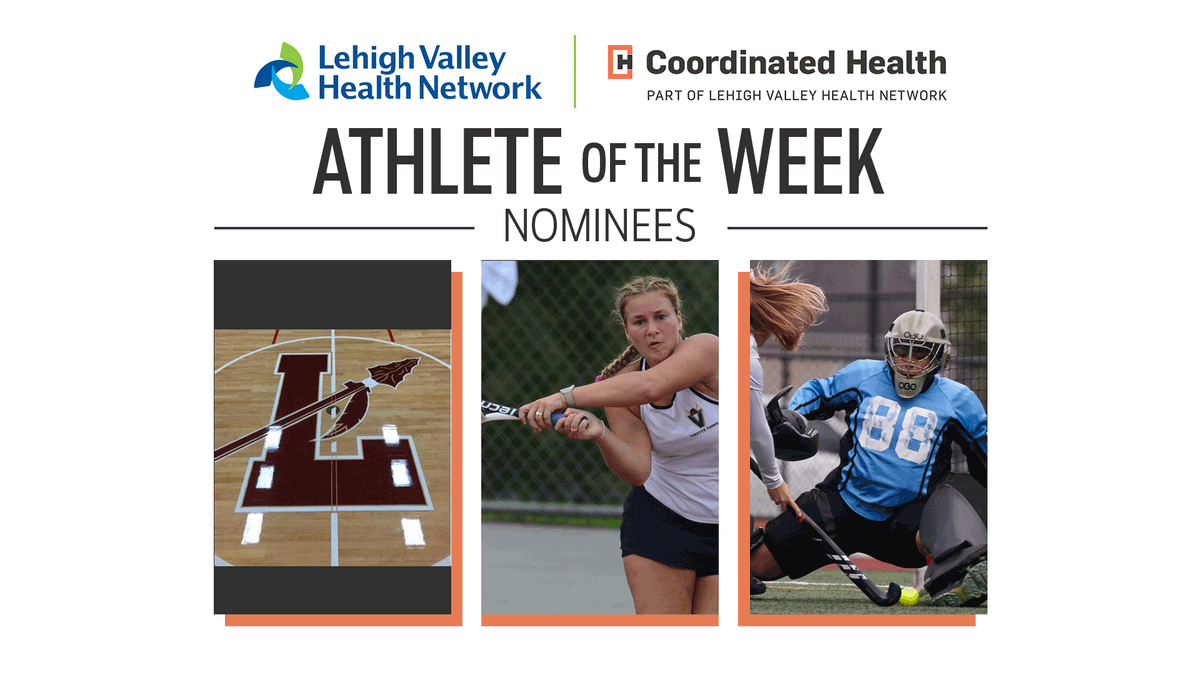 mcall's tweet photo. ATHLETE OF THE WEEK
Time to vote for this week's girls nominees! #LVHNaotw #lvvarsity
➡️ Adrianna Hinkle, @LASDAthletics field hockey
➡️ @sabrinayurconic @ACCHS_Athletics tennis
➡️ Tess Garchinsky, 
@FhParkland
@LVHN @coordhealth
https://t.co/KYEP0LtnB4 https://t.co/DP7P1foJs6
