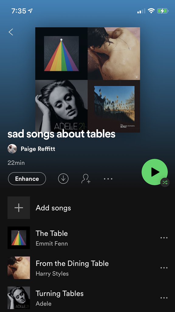 lovepaigeeee's tweet photo. apparently i woke up at 3 am and made this playlist.. not super sure why https://t.co/yFnhsg8Ka2