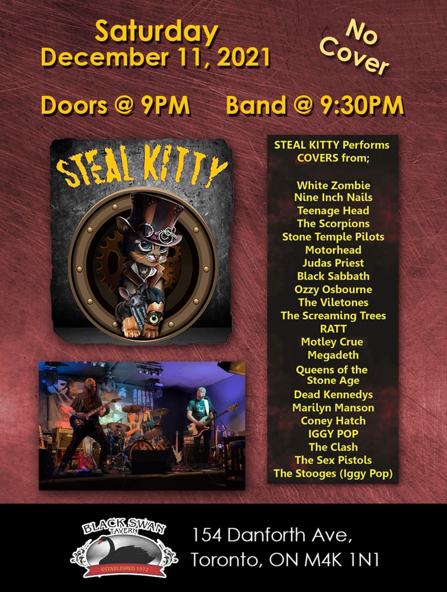 steal_kitty's tweet photo. next show is on the Danforth in Toronto! @TheBlackSwanTO 
Saturday December 11th https://t.co/5caZtU1vHu
