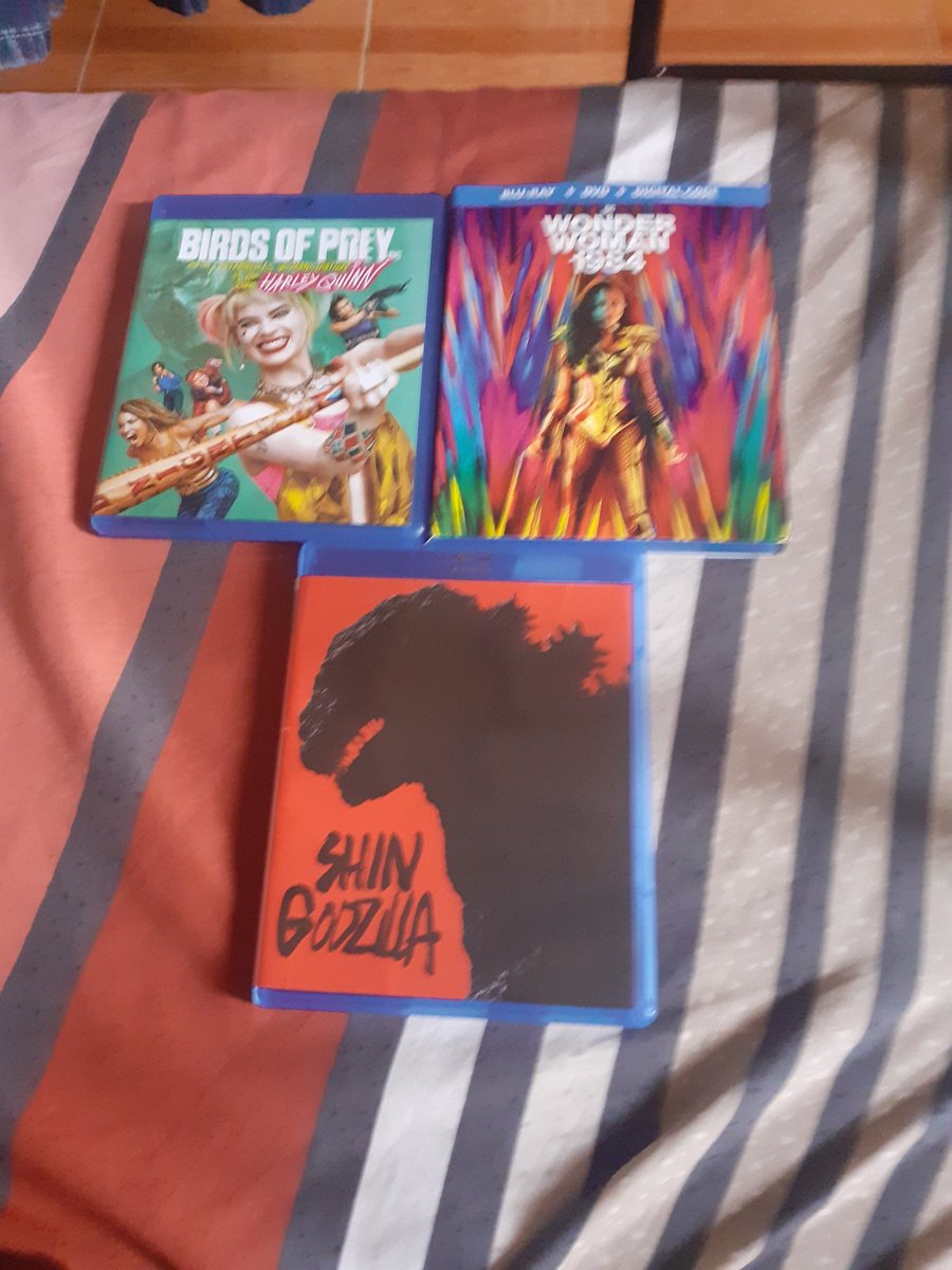 Finally got Harley Quinn: Birds of Prey, Wonder Woman 1984, and Shin Godzilla on BD. Only thing missing are the two Suicide Squad films to complete the DCEU. 

Also decided to remove the paper sleeves so that my ZSJL and WW84 BDs won't look odd with the rest of the DCEU BDs. https://t.co/HX2xdUSada