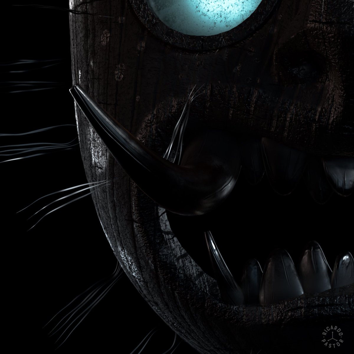 Riqpastor's tweet image. Tigre…¿ya les dije que siempre revisen su roughness? #roughness #displacement #displacementmap #wip #mascara #Tigre #Mexico #3dmodeling