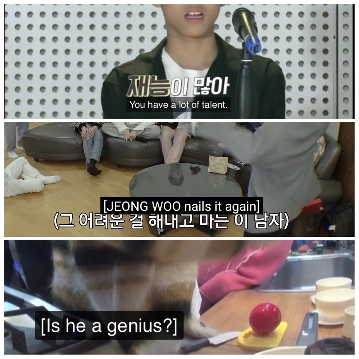 pjweomma's tweet photo. 6 types of Jeongwoo’s intellegence:
1. Logical/Math: he can solve math problems really fast in just 3 seconds
2. Linguistic: just see from the way he talks, telling a jokes, playing words games, and naming things
3. Musical: Jeongwoo got into YG after 2 days took vocal lession https://t.co/0PoFvzHEUK