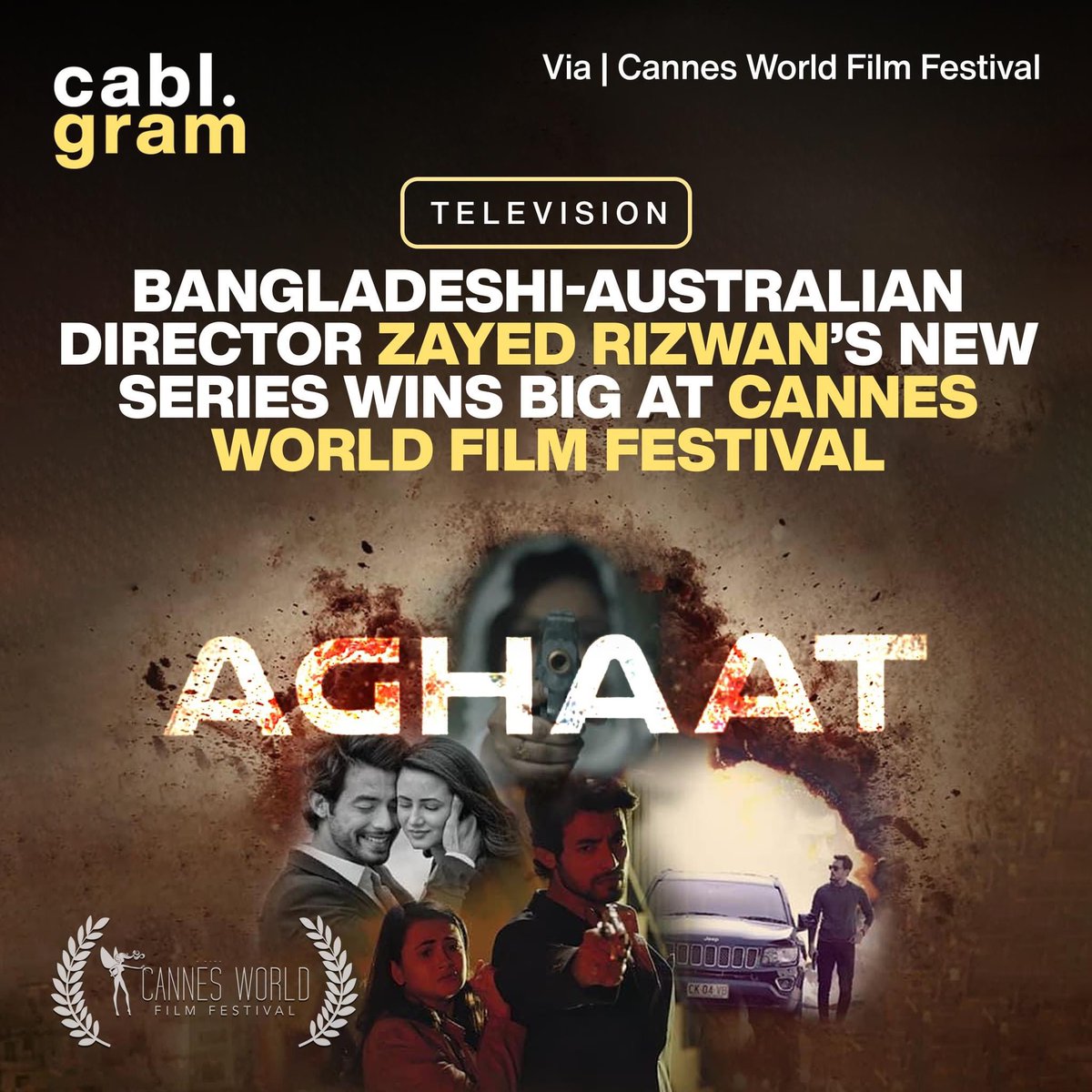 ZayedRizwan's tweet photo. @CannesWorldFilm @LetsWatcho #aghaat #webseries #hindi #bengali #action #thriller #suspense #antiterrorism #streaming #india #bangladesh #sydney #australia #cannes #festival #awards #director https://t.co/rAL7ARJjE7