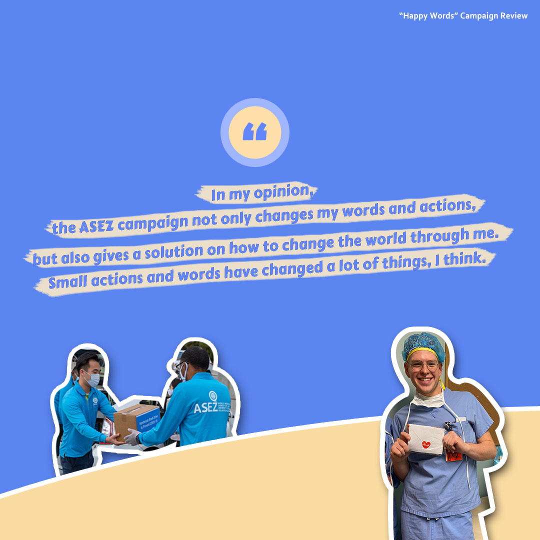 asezglobal's tweet photo. "In my opinion, the ASEZ campaign not only changes my words and actions,
but also gives a solution on how to change the world through me."
#ASEZ #HappyWordsCampaign https://t.co/iemDldHH1F