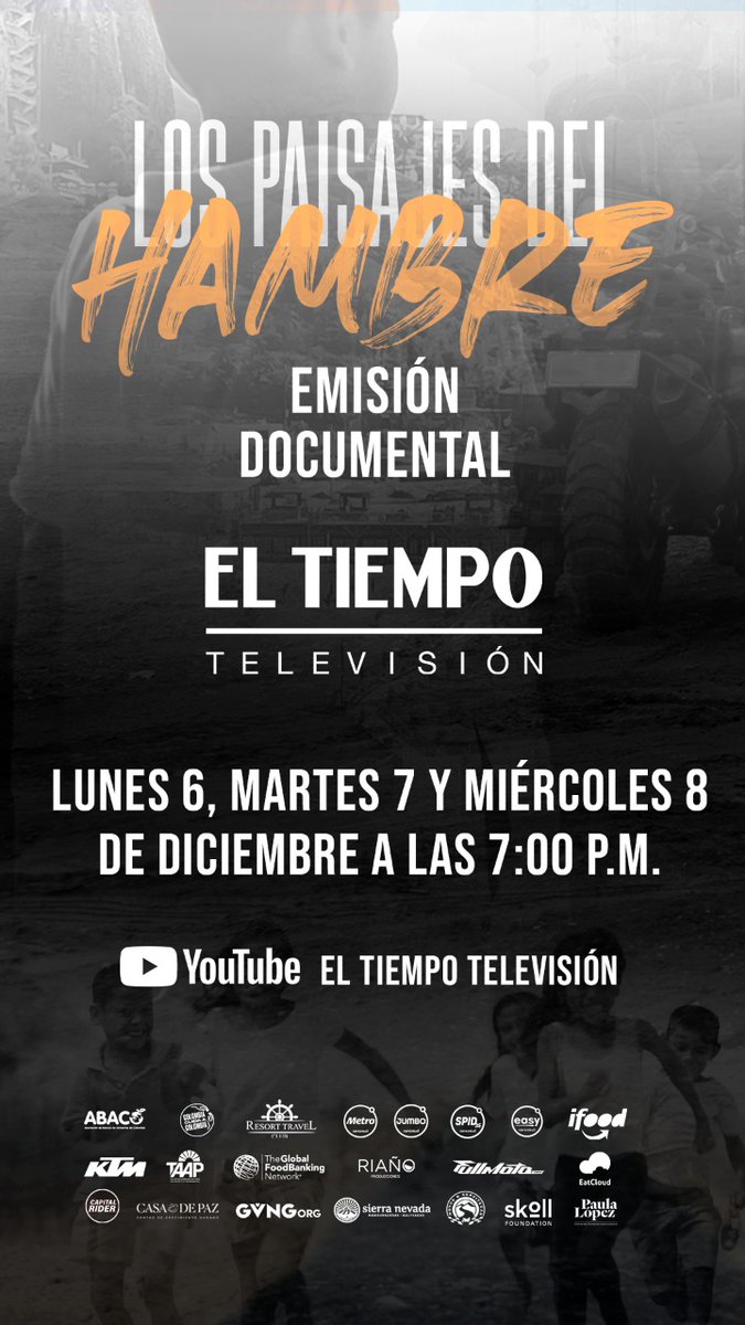 BancoGuajira's tweet image. Continuamos con la movilización más grande del país contra el hambre y la desnutrición.🎄 Te invitamos a compartir en familia los capítulos del documental #LosPaisajesDelHambre  por  @metrotvoficial y @eltiempotele 
 lospaisajesdelhambre.org 
#ColombiaCuidaColombia