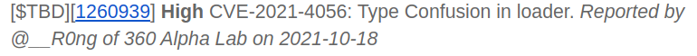 __R0ng's tweet photo. The renderer rce bug I used in tianfucup this year has now been fixed : P https://t.co/UsJwjYQhM1