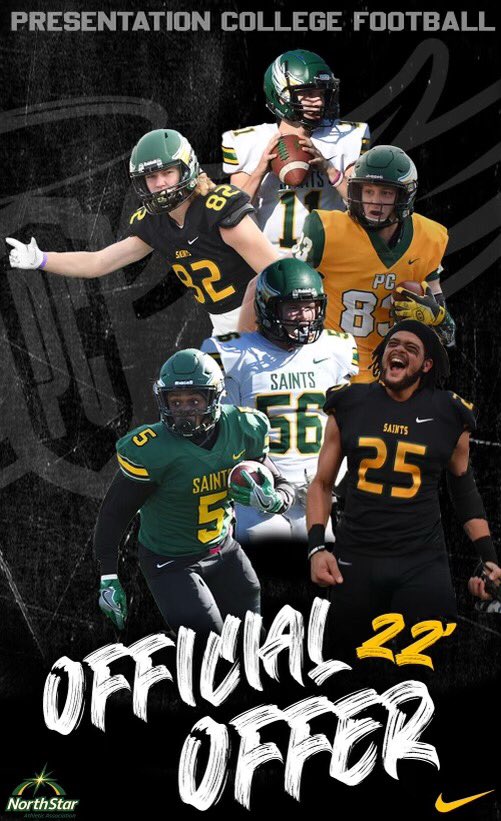 jarren_littell's tweet photo. After a great talk with Coach @CoachGlas05 I would like to announce I have received an offer from Presenation College! 🟢🟡 @PCSaintFootball https://t.co/rNXj8z130t