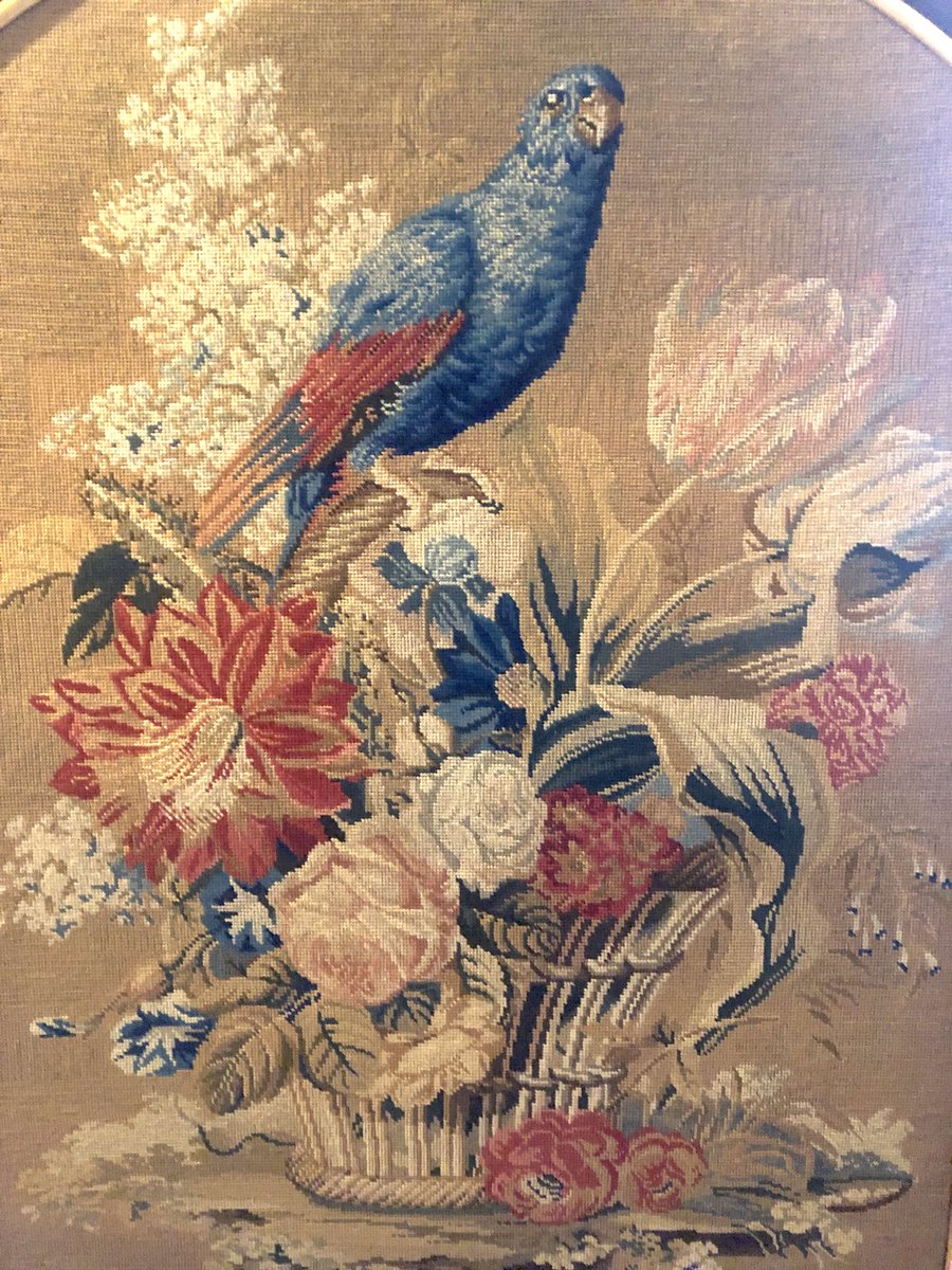Lougheedhouse's tweet image. What's your favourite room in our House?
The Senator's Study is uniquely impressive because so much artisan craftwork is in a small space (do you agree?). Now moreso with this 1900s embroidered fire screen from Scotland, donated by Beth Beausoleil. 
Thank you, Beth.
#firescreen