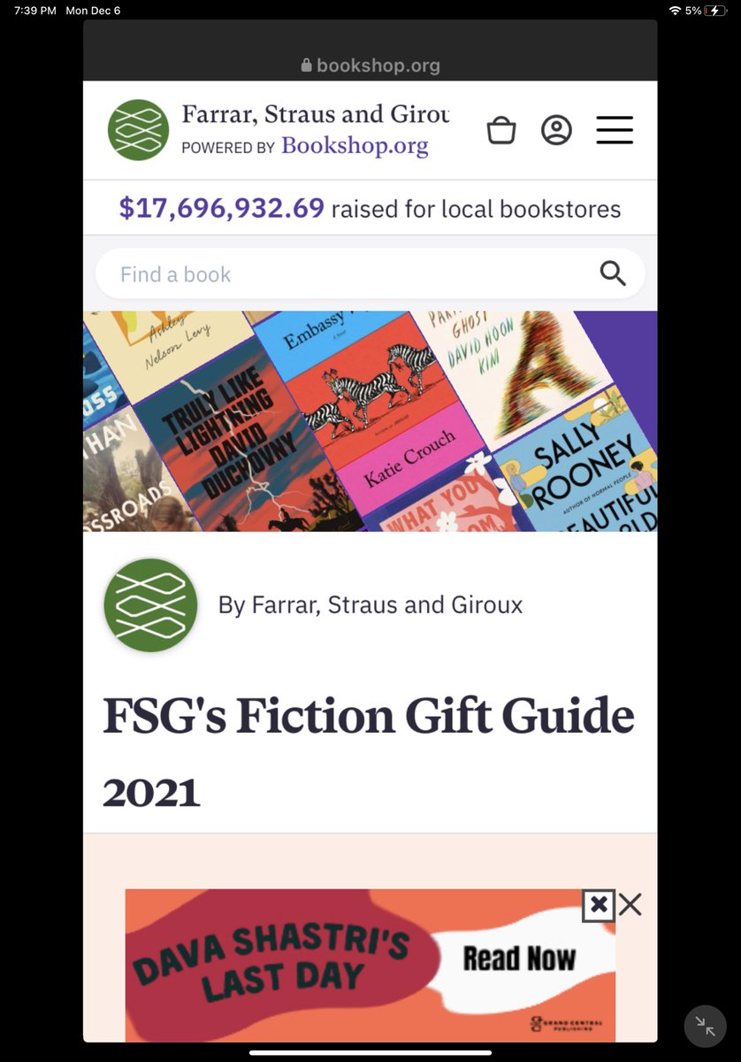 PJSPosts's tweet image. Anybody looking for a gift for a reader?  @fsgbooks @davidduchovny #trulylikelightning #supportlocalbookstores #BookRecommendations #gifts