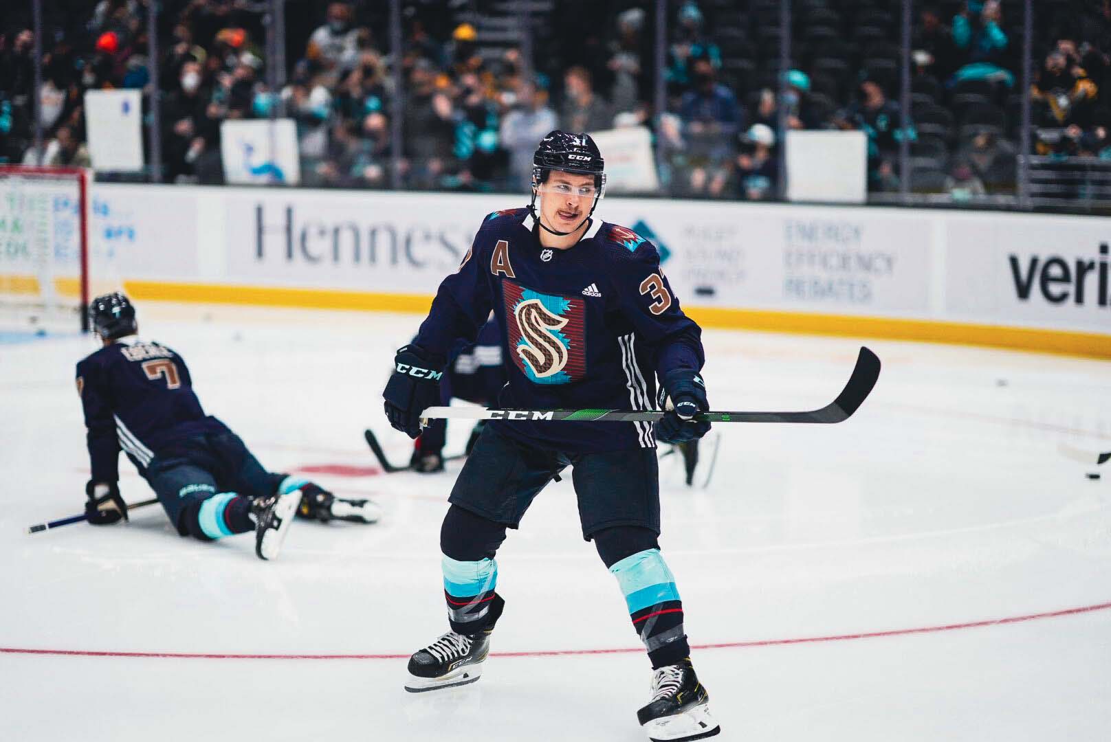 Seattle Kraken wore special jerseys in warmups for Indigenous Peoples  Night, to be auctioned off in part for the Chief Seattle Club non-profit :  r/hockey