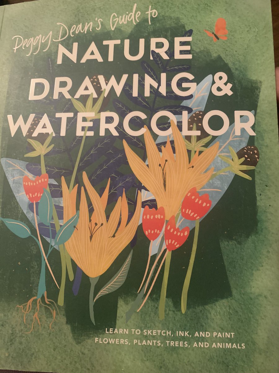 weekendswitwhit's tweet photo. Had to take a break and jump into Nature Drawing &amp; Watercolor by Peggy Dean 

The first line is “I can’t draw- seriously”

#goodreads #naturereads #watercolor https://t.co/6Fa7By6BgS