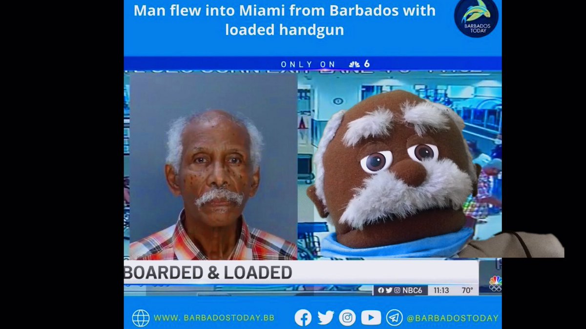 BajanPoppets's tweet photo. AlphonzO loaded Gun at Bajan Airport skit https://t.co/IbXIYGY6SE #bajan #Barbados https://t.co/ozcPkcyCSN