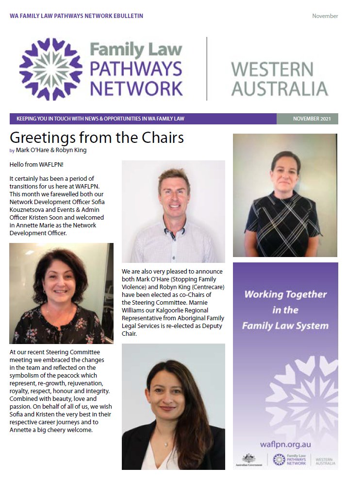 FamilyPathwayWA's tweet photo. We're back and running, check out our November eBulletin here - https://t.co/6DZYNHkAR7 https://t.co/RMqKESMZVI