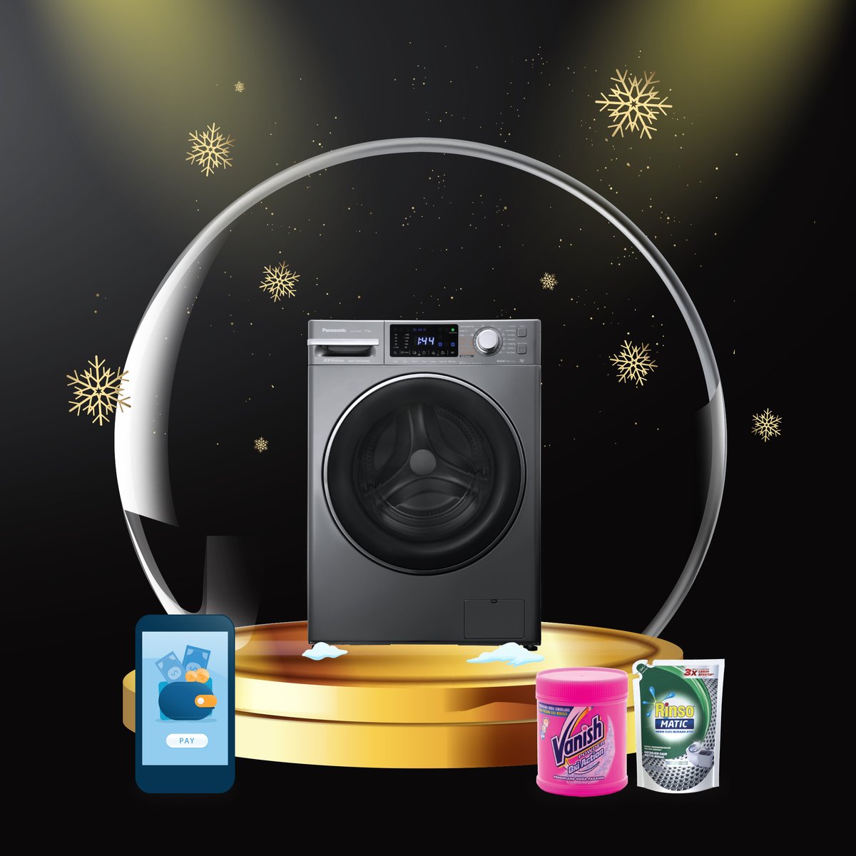 IDPanasonic's tweet image. Ada e-Voucher senilai maksimal Rp 750.000, juga hadiah special tambahan lainnya di #YearEndPromoPanasonicHome untuk pembelian mesin cuci #TwinTub #TopLoading #FrontLoading 

Have #ABetterLifeABetterWorld with #IDPanasonic #EasierEveryday #BersihnyaSehat #PromoMesinCuci #Promo2022