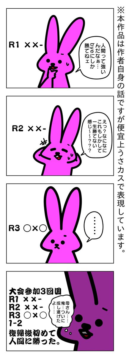 18日目 #俺の奮闘記 #カードゲームうさぎ 」ワタルの漫画