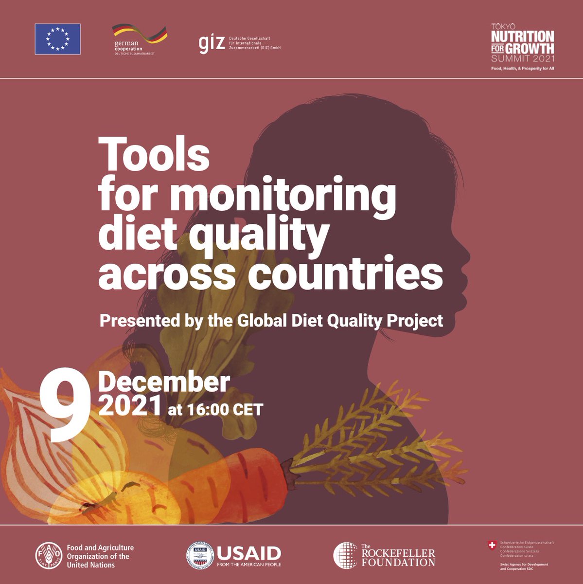 #N4GSummit2021 side event on Dec 9, 4pm CET (Rome): Official launch of a set of over 100 country-adapted diet quality questionnaires (#DQQ) that enable #dietquality monitoring by countries and programs. Register at: bit.ly/dqq-launch #InvestInNutrition #HealthyDiets