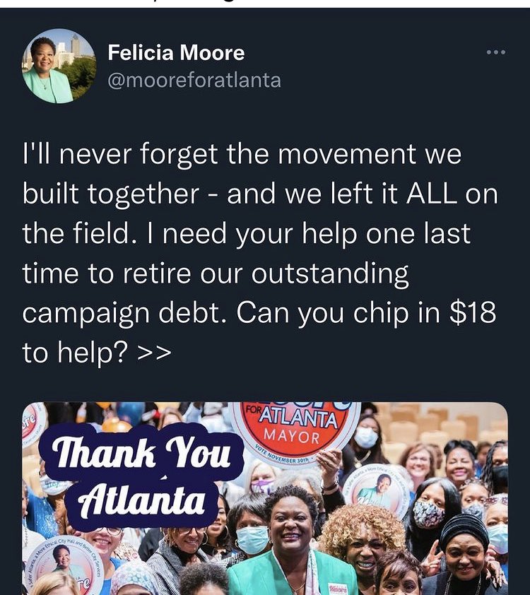 KokopelliEnt's tweet image. A politician who spent what she didn't have.
What's new?

Try, if you don't have the money then don't buy it!!
#SimpleConcept
#GetMoneyThenSpendIt
@mooreforatlanta