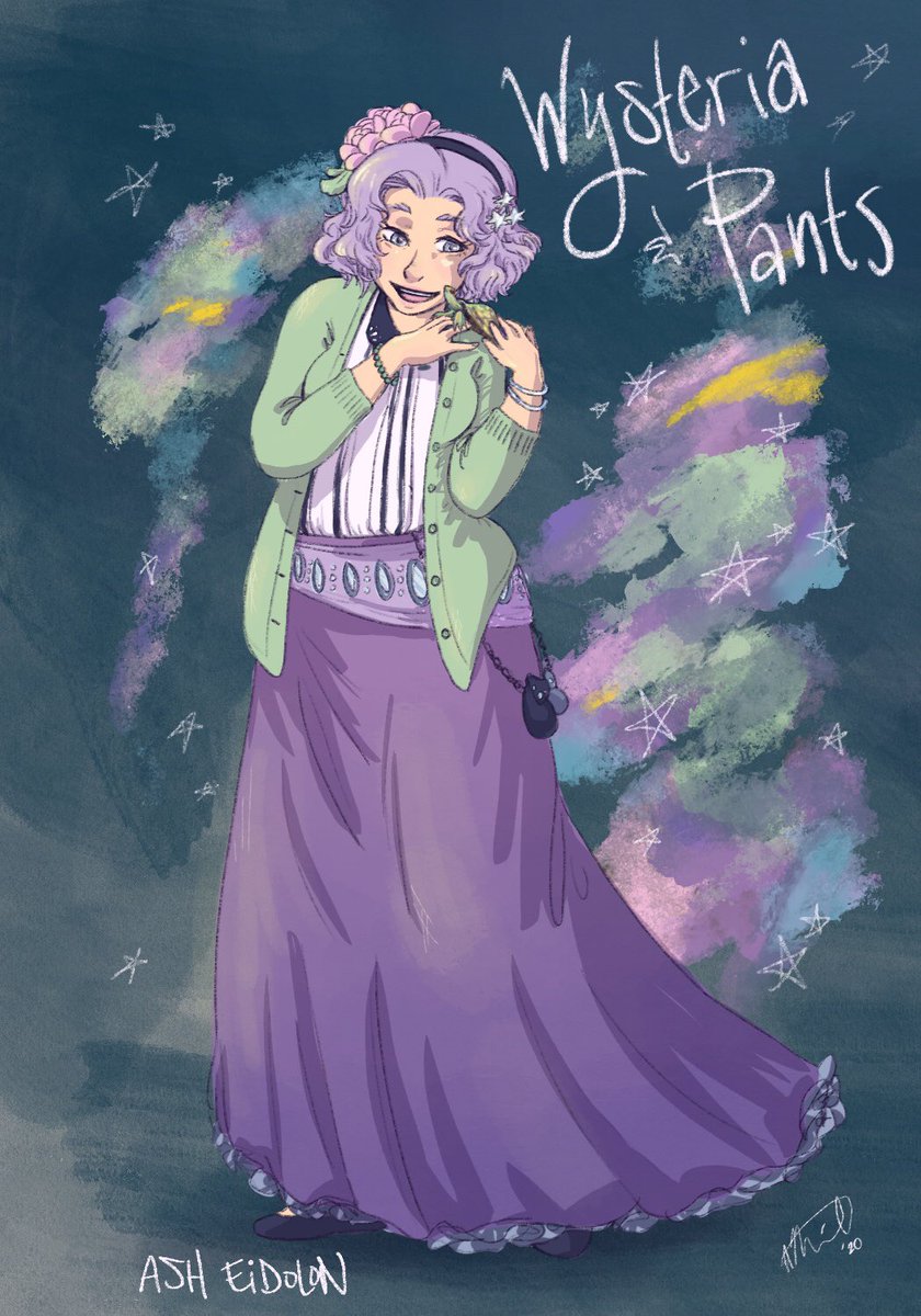 asheidolon's tweet photo. @cheadarchesse 

it’s Wysteria and Pants! 
I looked through my older posts and could not find them? so here is your lovely witch and her marvelous familiar! https://t.co/5DigQeoZnF