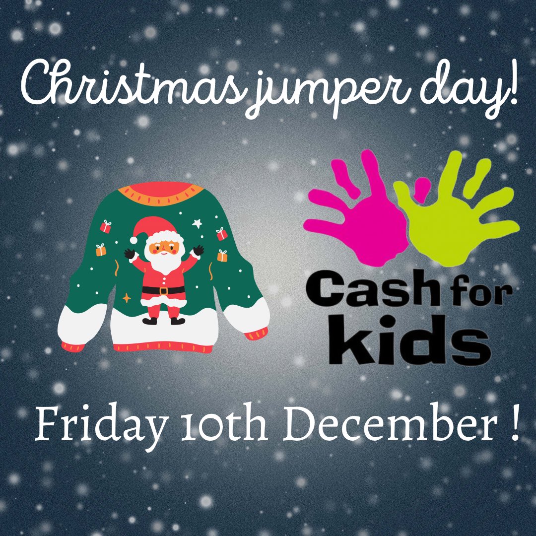 CraigmarlochINV's tweet photo. This Friday is Christmas jumper day for @clydecashforkid.  We would love for you to dust off that old jumper or even better make your own with some extra Christmas decorations you have at home!!! Please bring in a small donation to help support @clydecashforkid 🎅🏻🎄☃️❄️ https://t.co/vjARUbfDWv