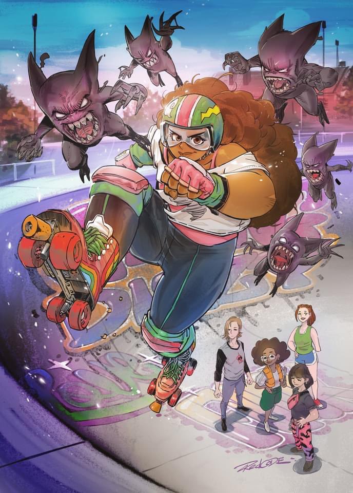 Redcode77's tweet photo. A good experience and happy to participate in this comic book cover project.😃😃😃
#GETTINGDIZZY cover
#cover #comicbooks #comicart #digitalart #monster #rollerblade https://t.co/jOLDThmpmw