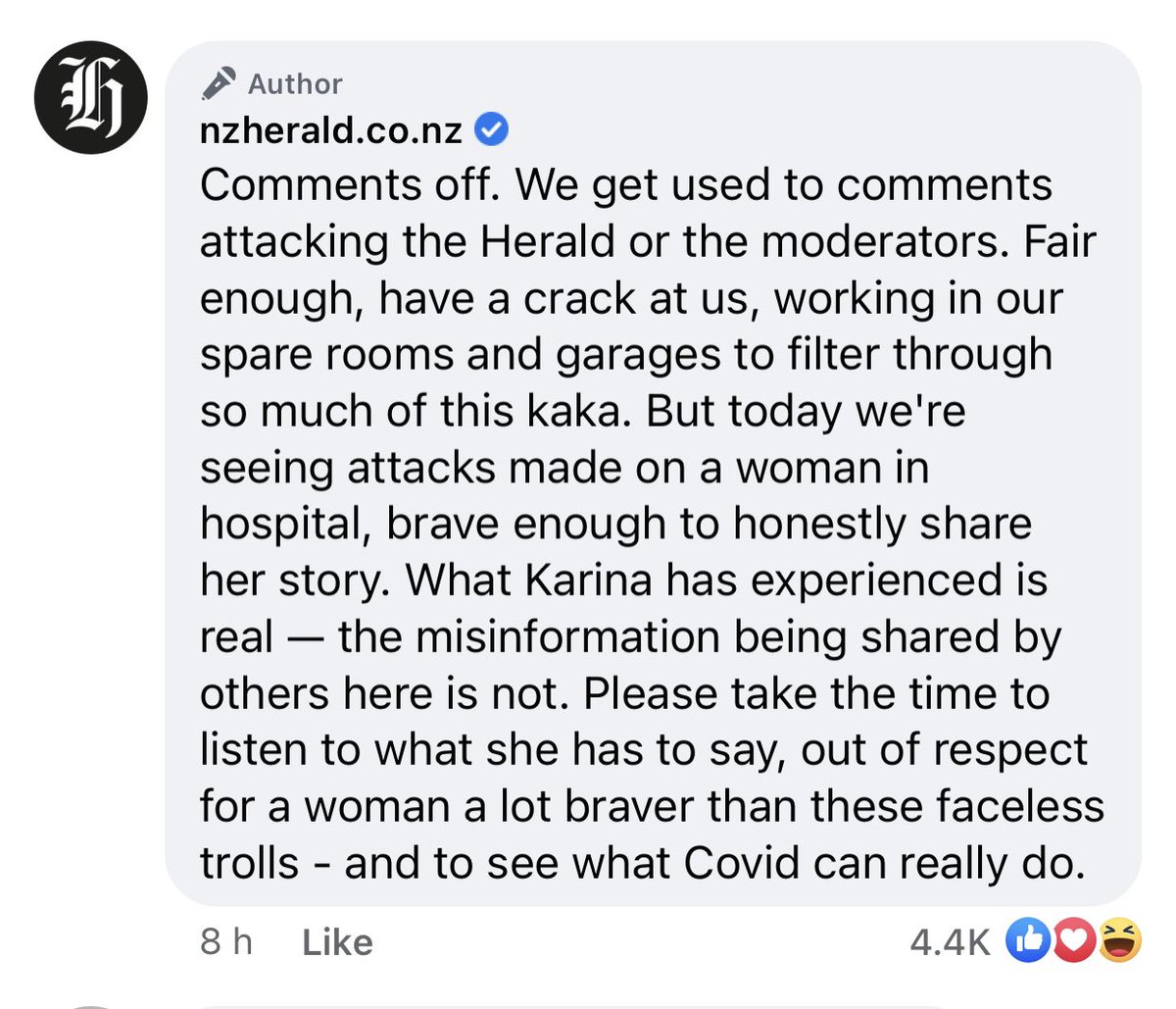 RichardHills_'s tweet photo. NZHerald has had enough of anti v8xxers today. 

Good on Karina for speaking up. 👏🏻

https://t.co/15ZiewGqkq https://t.co/F2GjB5gZ30