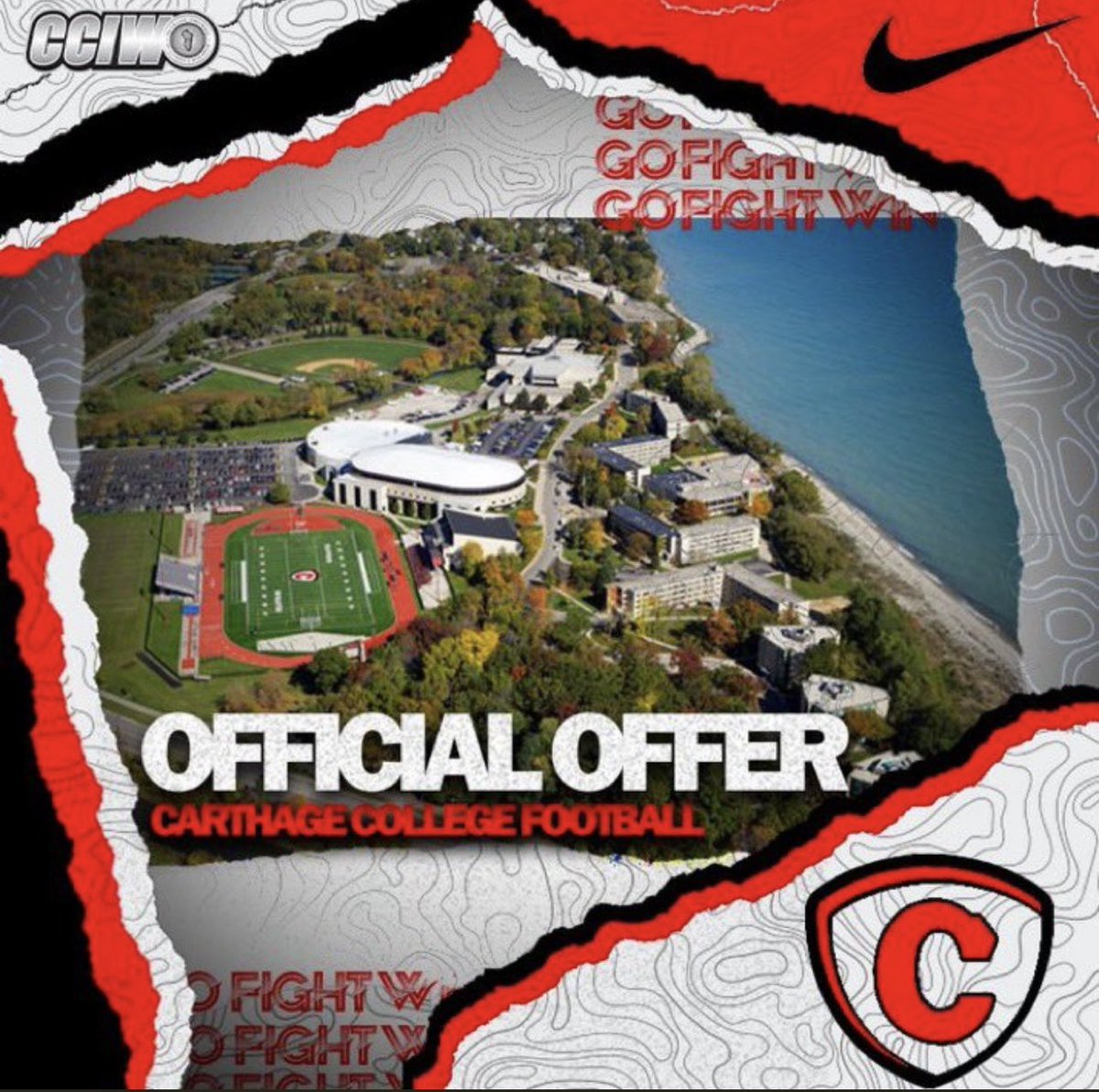 DerekCarroll04's tweet photo. Blessed to receive my first offer from Carthage College! ⚫️🔴@CoachDustinHass @coachrogersdut1 @coachfedd @dreamchasin21 @_Coach_O https://t.co/daCxMOOnUH