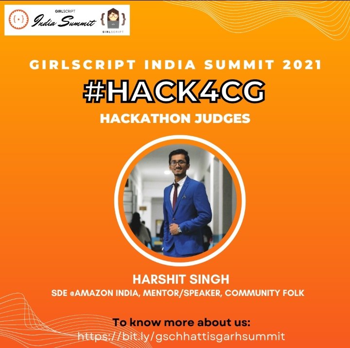 girlscript_rpr's tweet photo. ✨"The process of improving skills is down best through hands on project based learning"✨
Girlscript CG proudly presents mastermind and all round expert personality
*Harshit Singh*
_SDE@AMAZON India, skilled mentor, speaker &amp; community person_, as our judge for the 24 hour https://t.co/9Hjtyvk0IP
