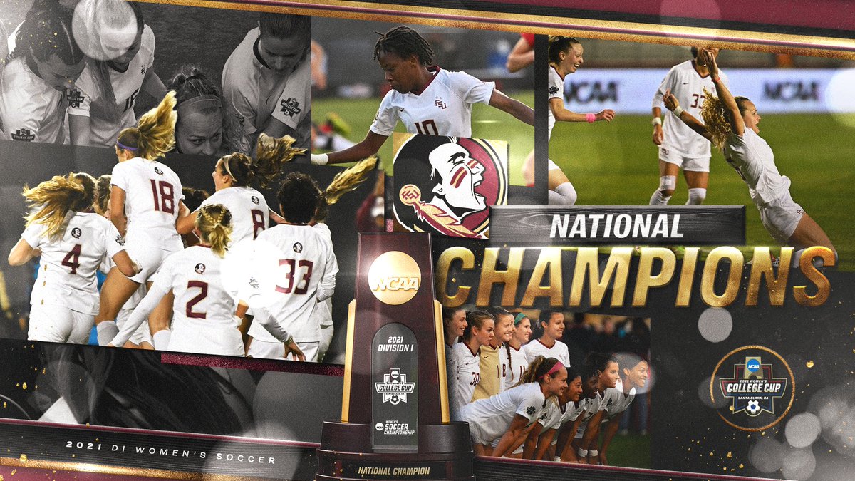 NCAASoccer's tweet photo. 🏆 NATIONAL CHAMPION 🏆

Congratulations, @FSUSoccer, your 2021 national champions!

#WCollegeCup https://t.co/TCT5ytL9tU