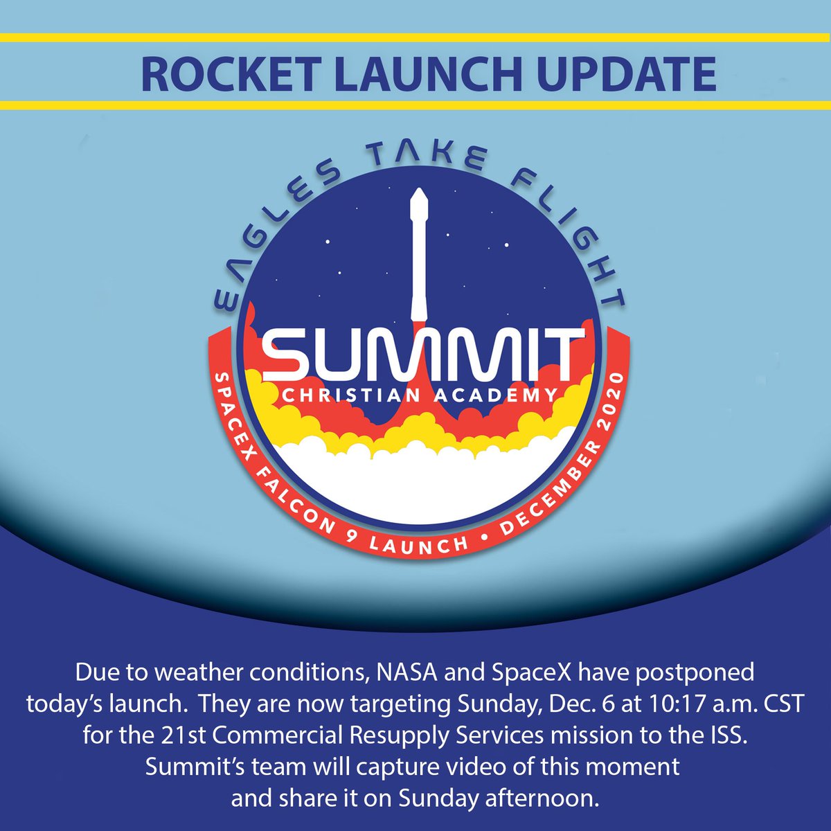 Mrs_S_Bradley's tweet photo. One year ago today this happened thanks to @TulsaSTEM and @DreamUp_Space. An amazing lifelong memory for these #SummitSTEAM students. https://t.co/f6A8Nbc4xc