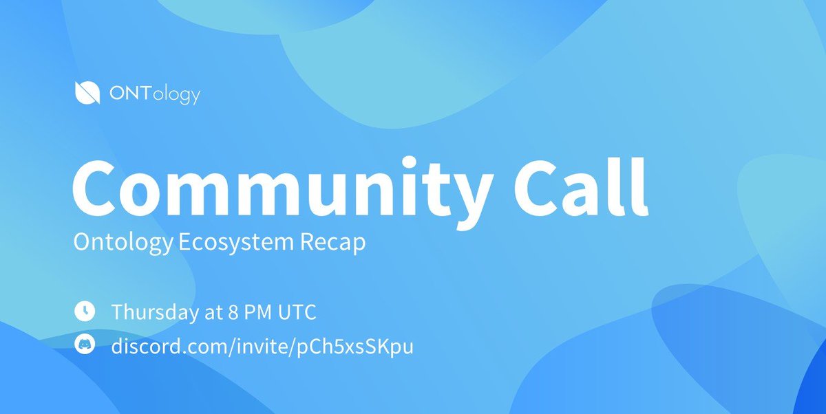 OntologyNetwork's tweet photo. Join our weekly community call on @discord for a recap of the latest developments in the #Ontology ecosystem 😀

🎙️- @a7izaidi

#ONTID #OScore @ONTOWallet @Wing_Finance
 $ONG #DID #identity #data $ONT

Starting in 30 minutes ⏰ https://t.co/K70WFu5kiE