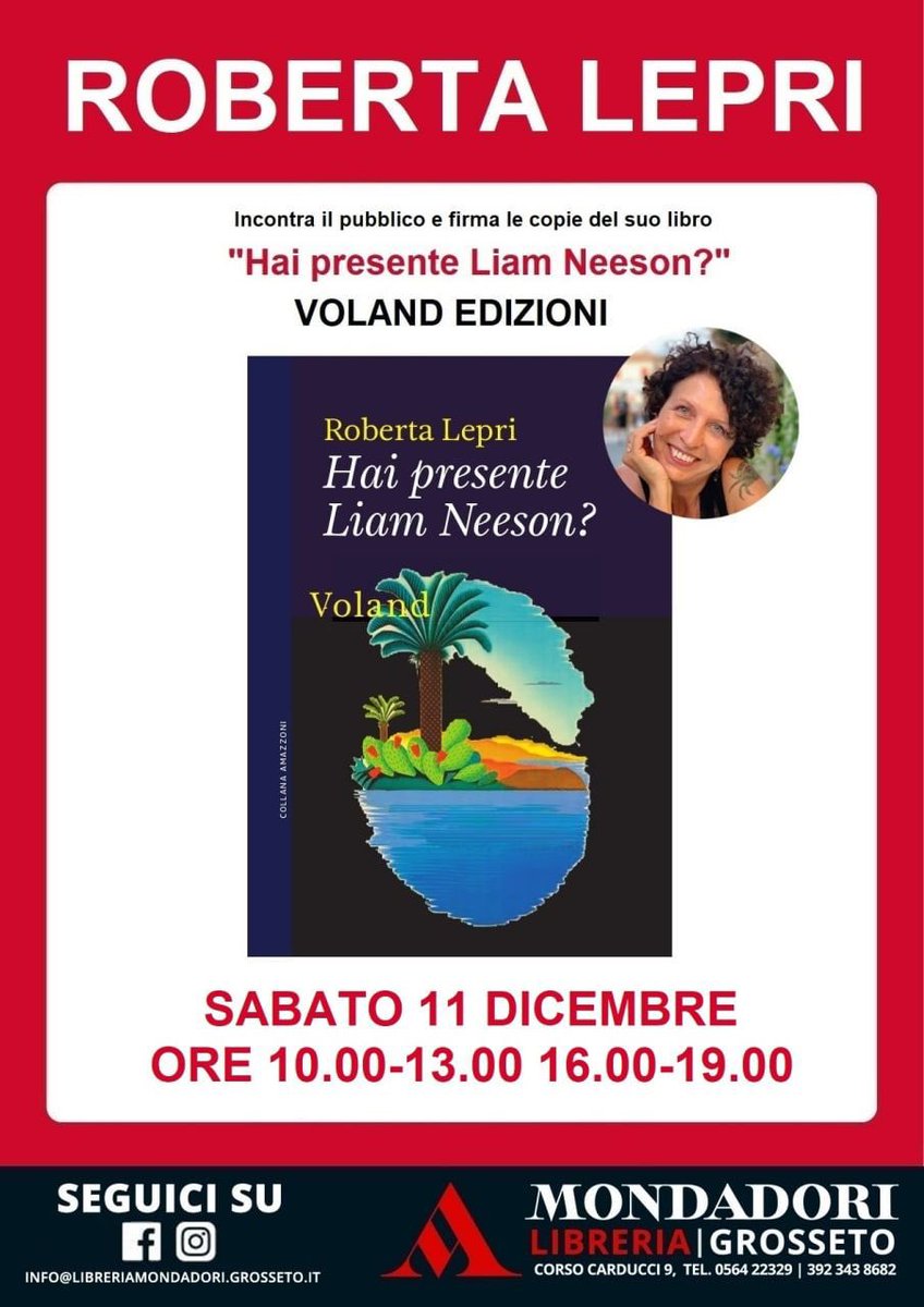 ✍️ sabato 11 dicembre firmacopie da libreria Mondadori #grosseto @VolandEdizioni @DedeFalconi7 @ProlocoGrosseto @GrossetoCultura @IgersGrosseto