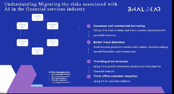 IBRConference's tweet image. #IBRFINDATA Understanding Migrating the risks associated with AI in the #FinancialServices industry @sandeepbhalekar @IBRConference  #data #DataScientist