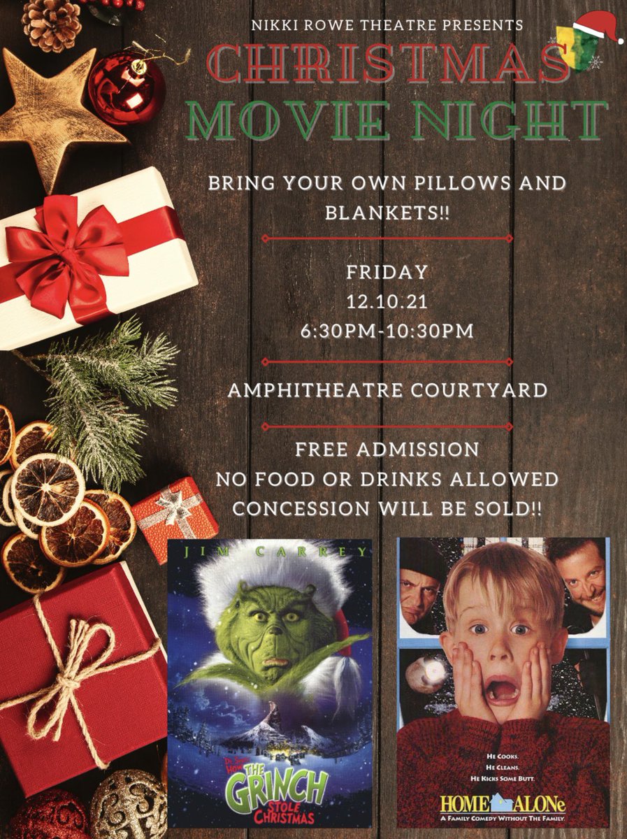 Mark your calendars for our 2021 Christmas Movie Night!! Please read below for more details and information!! When you arrive, please be sure to park in the STUDENT parking lot and we will direct you to the amphitheater from there, we hope to see you there!!