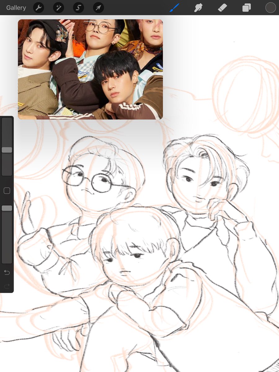 time to try drawing ot8 again🥲🥲😂🙏🥲 idk if i can finish this 