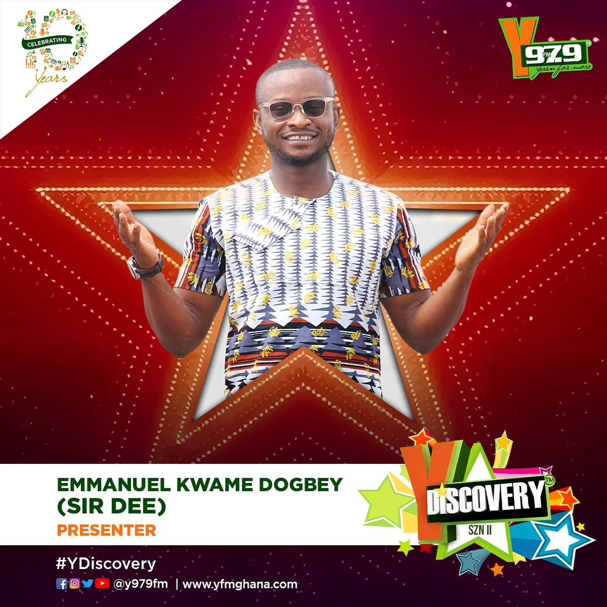 Y979FM's tweet photo. If you want @EmmakwameDogbey to win the #YDiscovery, vote by RETWEETING this post!!!
#YDiscovery 🌟 Shine or Die 🌚 https://t.co/qFuXqSx5zB
