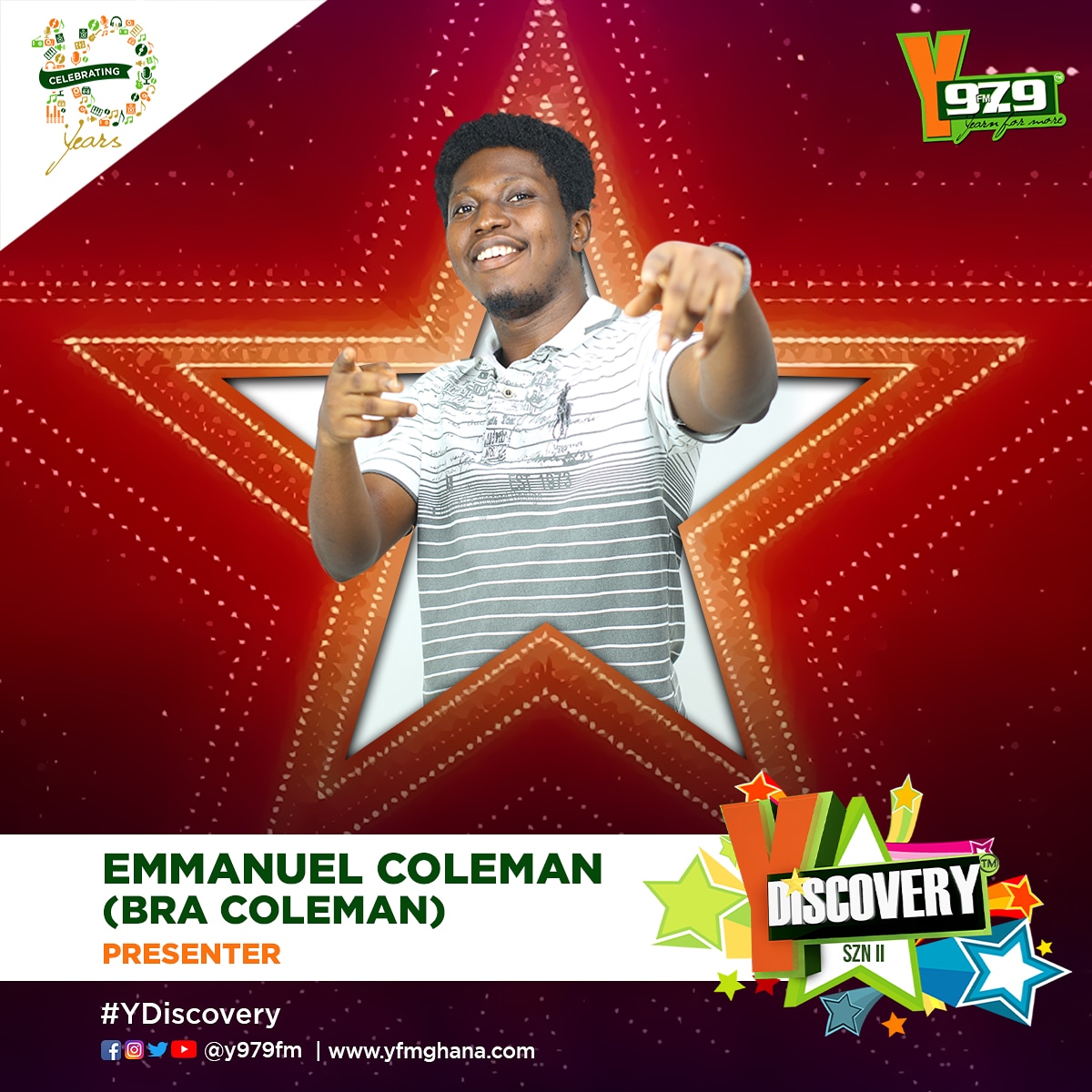 Y979FM's tweet photo. If you want @BraColemanGh to win the #YDiscovery, vote by RETWEETING this post!!!
#YDiscovery 🌟 Shine or Die 🌚 https://t.co/yhNME26KF2
