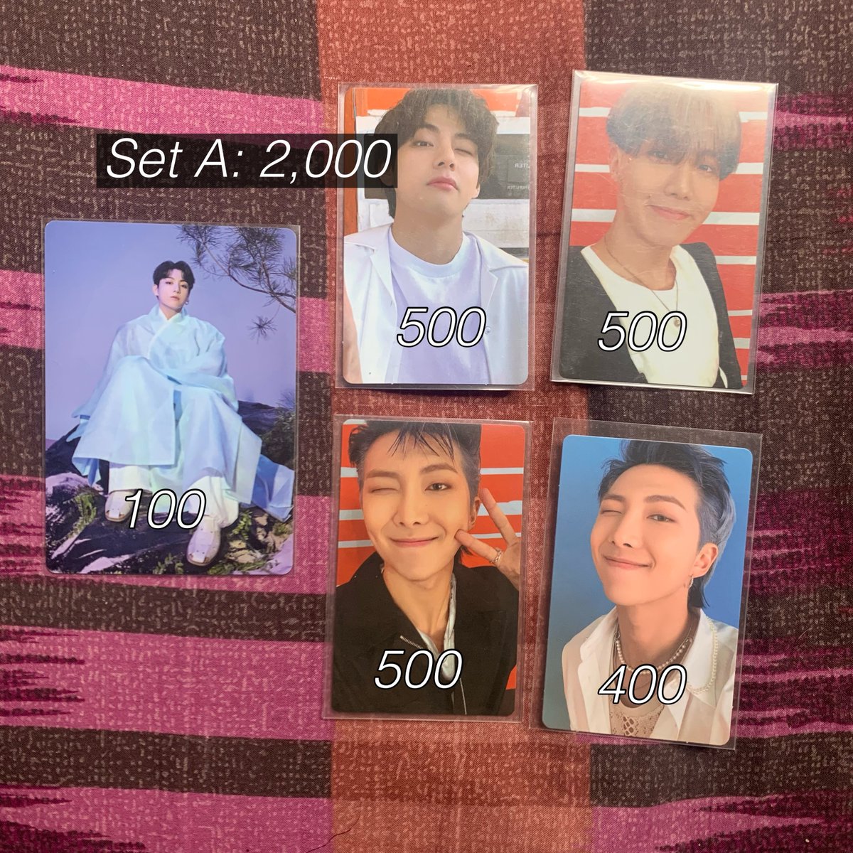 thvh0pe's tweet photo. wts lfb • help rt !

BTS Official PCs
- dalmajung
- butter (kr and japan pob)

(please check as there has been changes to set c)

reply “mine + set _” or send a dm 💗 https://t.co/9ezWVOZfdk