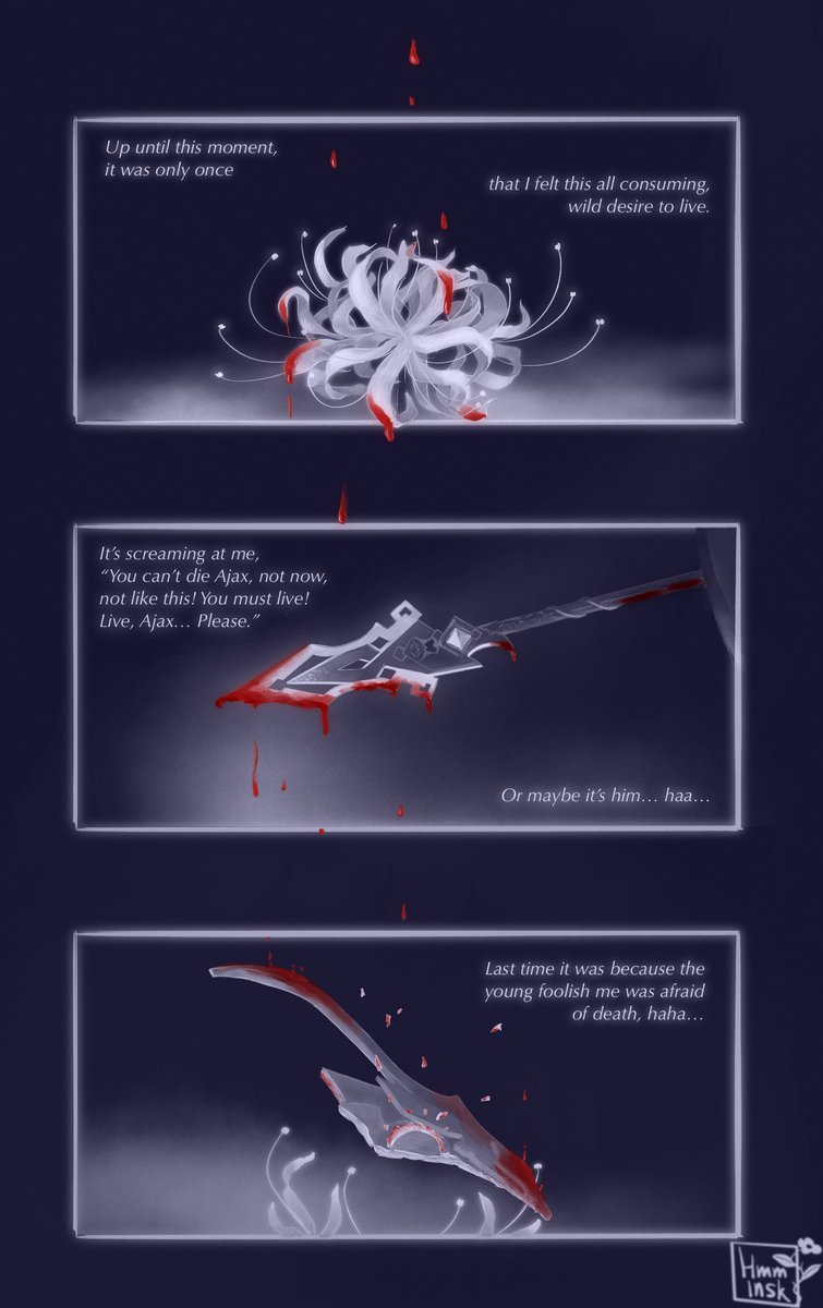 hmminsk's tweet image. Tw// blood
Another angsty #zhongchi one 

#childe #zhongli