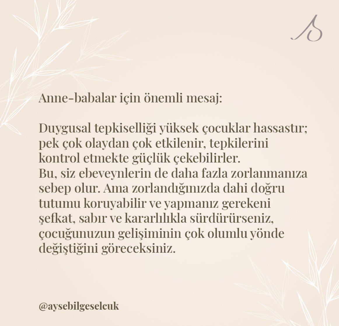 Duygusal tepkiselliği yüksek çocuklar hassastır; pek çok deneyimden zorlanabilir, tepkilerini kontrol etmekte güçlük çekebilirler. Fakat bu biyolojik hassasiyet onların olumlu ebeveyn davranışlarından da en çok yararlanan çocuklar olmasını sağlar.