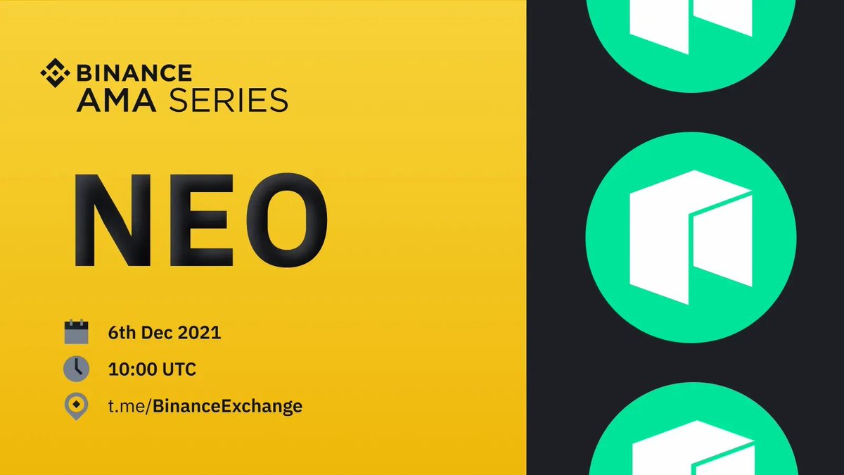 binance's tweet photo. Join us for an AMA with @wjcbaggio, Director of @Neo_Blockchain Global Development, on December 6 at 10AM UTC.

🏆 $5,000 in $NEO to be won, so don't miss out and save the date!

Get involved➡️ https://t.co/6A44tBLSZI https://t.co/ACvzFv26VC