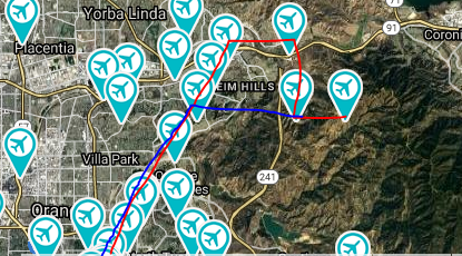 FaaFraud's tweet photo. @FAANews @TSA The blue paths is what were presented instead nearly all aircraft are flying this vectored waypoint pathway that is impacting areas that have not been studied by your own metroplex documentation. When can air traffic control clear up these issues? @JohnWayneAir  Fly metroplex pls https://t.co/0jdL24lJrD