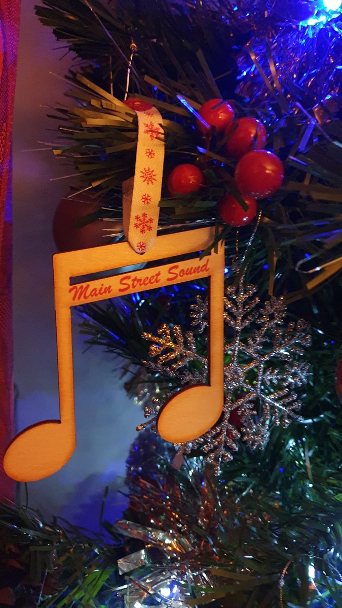 MainStSound's tweet image. Remembering last years Christmas gift to each member. Great to see them on the trees again. #LABBS21 #Christmas2021