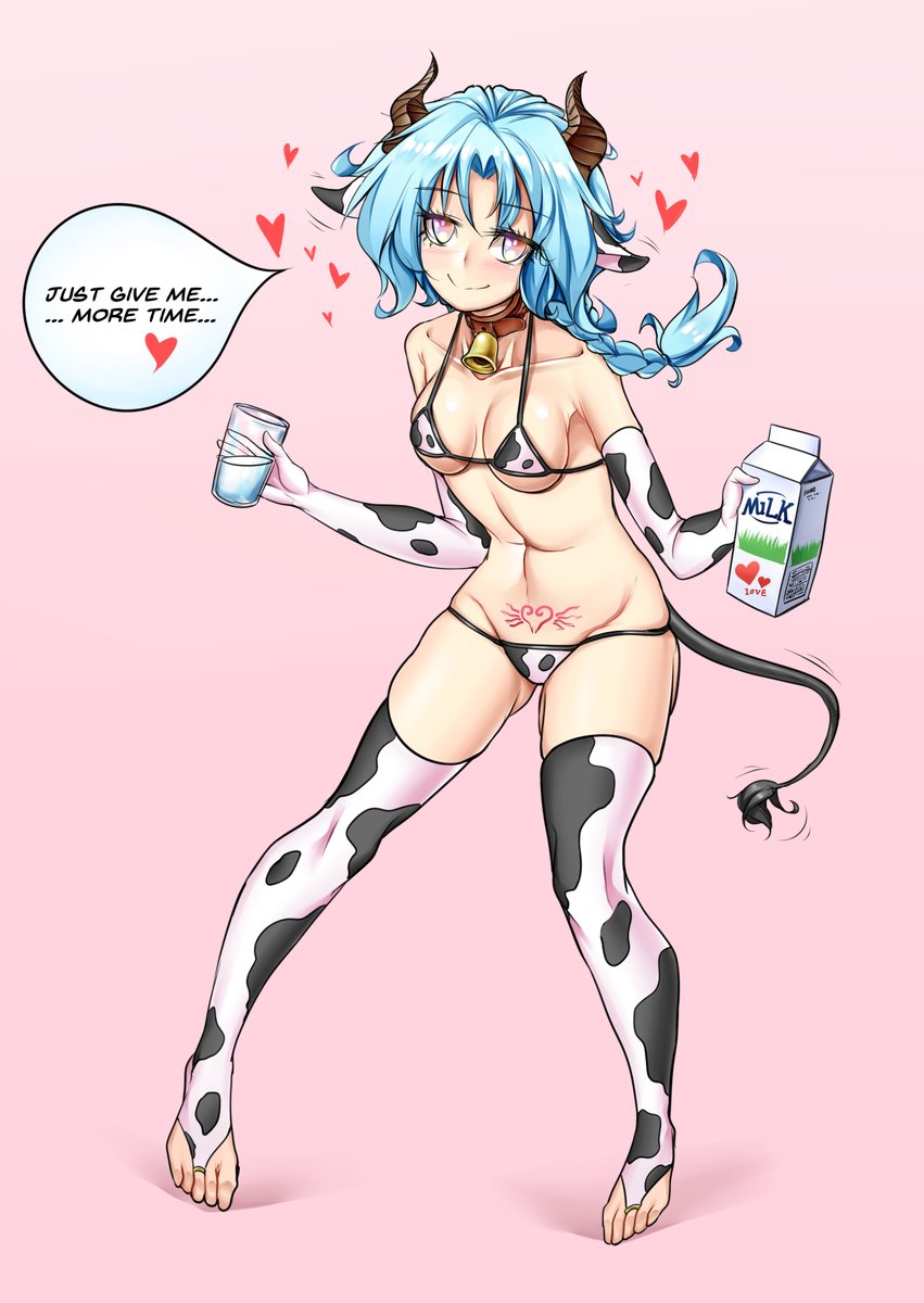Reika said she needs more time to dress up as a bride &gt;/////&lt;. But before her wedding, she could show you another dressing first! Sucn as...... a cow girl?🐄🥛
#100OJ 
#100orange
#100orangejuice