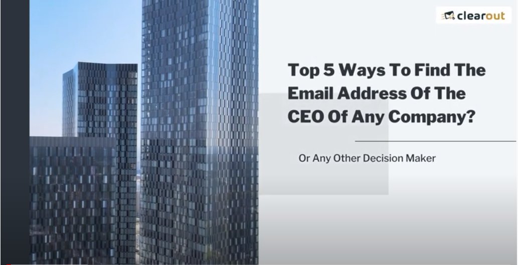 ClearoutIo's tweet photo. Is your ideal customer persona C-levels? Including the #CEO and other decision-makers of B2B tech companies?

Here are the top 5 tested and proven ways to track down the CEO email address - https://t.co/qqVxnHg0yA

#EmailMarketing #leadfinder #emailfinder #emaillooup #leads https://t.co/qqyEscqI6Y