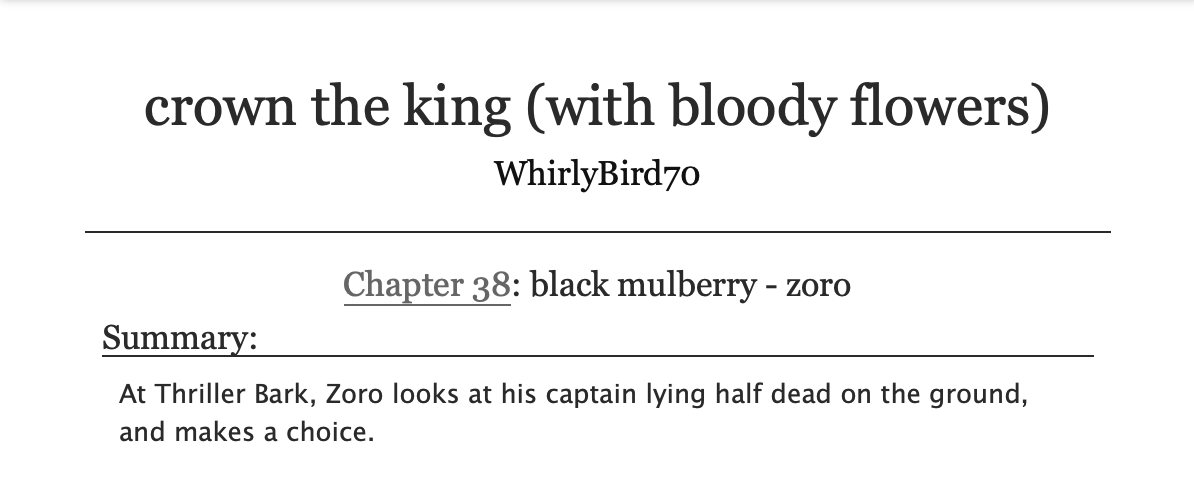 🌸crown the king (with bloody flowers) update!
🌸 a hanahaki au, in which Luffy is in love with the sea but the sea hates devil fruit users. And sometimes, there are no exceptions.
🌸 ch.38: archiveofourown.org/works/26242642…
🌸ch.1: archiveofourown.org/works/26242642…
